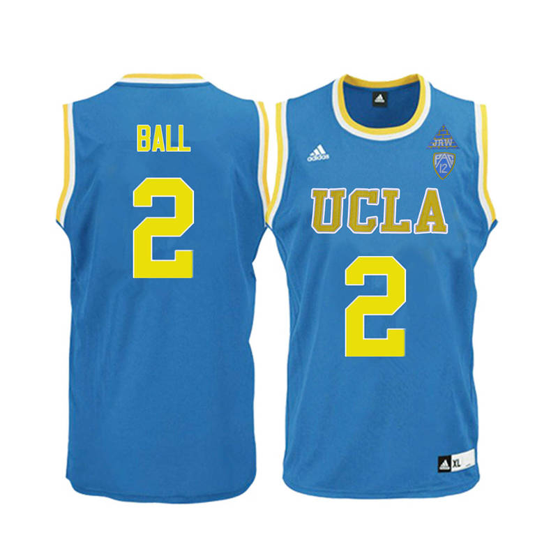 Men UCLA Bruins #2 Lonzo Ball College Basketball Jerseys-Blue